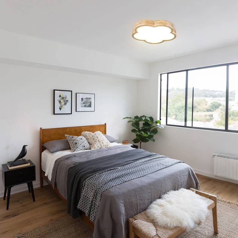 Integrated LED 5CCT Farmhouse Flush Mount Ceiling Light, 5 Color Temperature Selectable