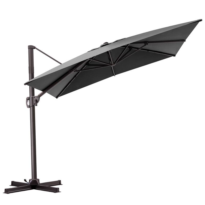 VredHom Outdoor Offset Cantilever Patio Umbrella with Base