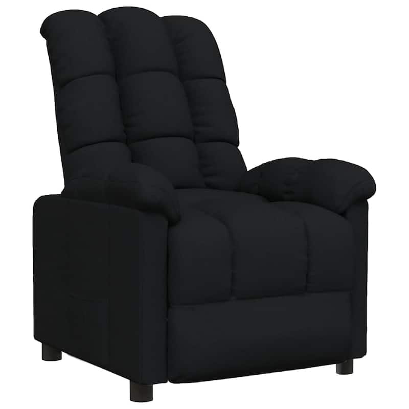 vidaXL Recliner Black Fabric - 29.1" x 38.9" x 40.1"