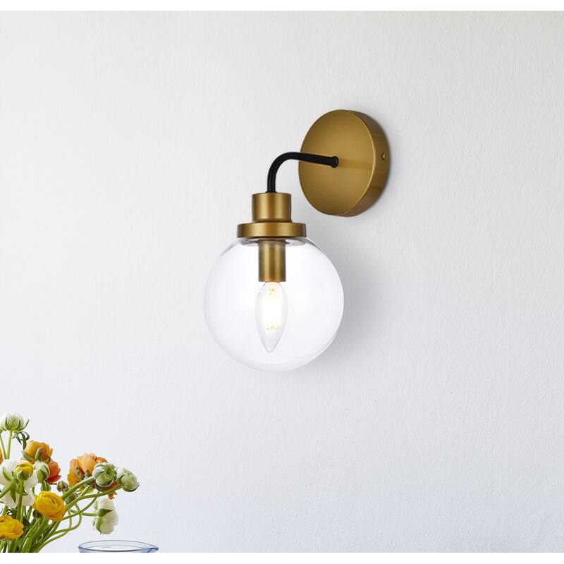 Hudson Clear Glass 1-light Bath Sconce