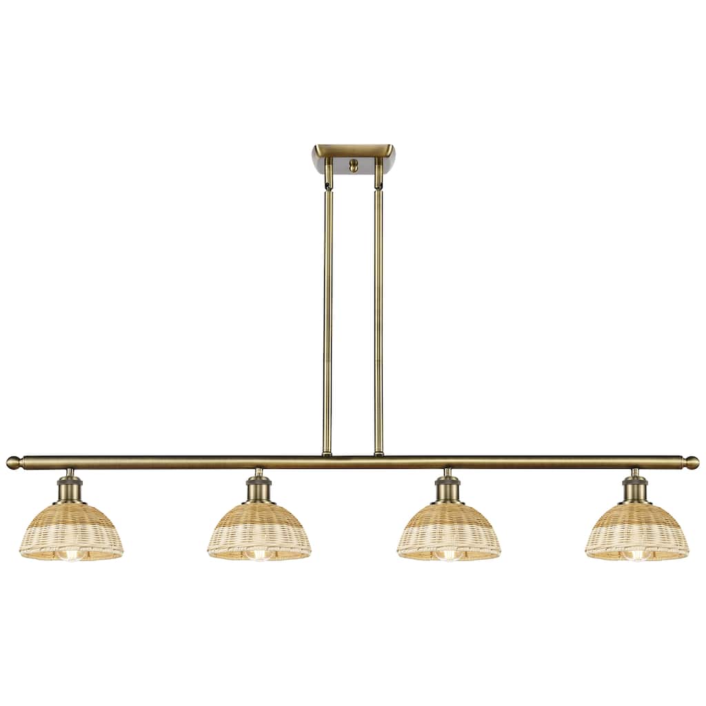 Innovations Lighting Endless Possibilities Ballston - Bristol Natural II - 4 Light 48" Stem Hung Island Light with 8" Shades