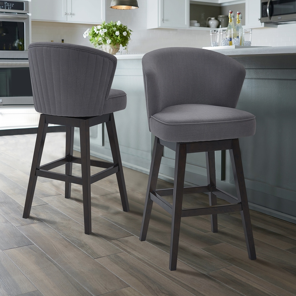 Gracewood hollow maraire wood swivel barstool deals