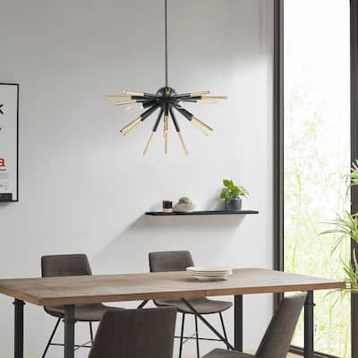 3-Light Spiked Chandelier for living room,bedroom,and dining room