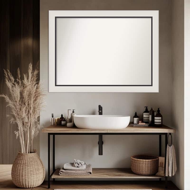 Ellie Non-Beveled Framed Bathroom Vanity Wall Mirror