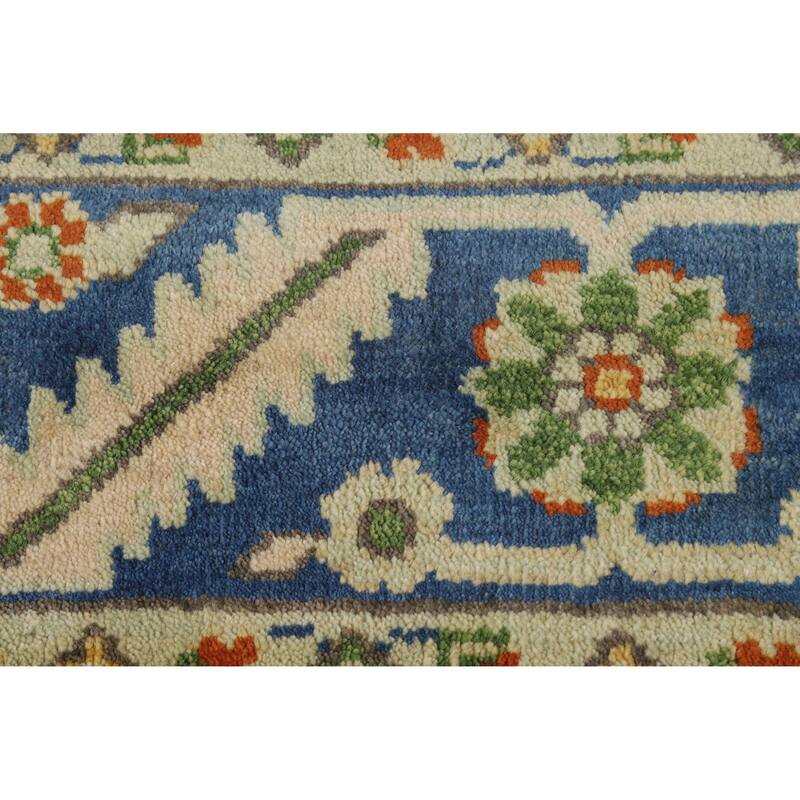 Hand Knotted Oriental 100% Wool Carpet Transitional All-Over Oranges & Rust Oushak Area Rug - 11' 11'' X 9' 0''