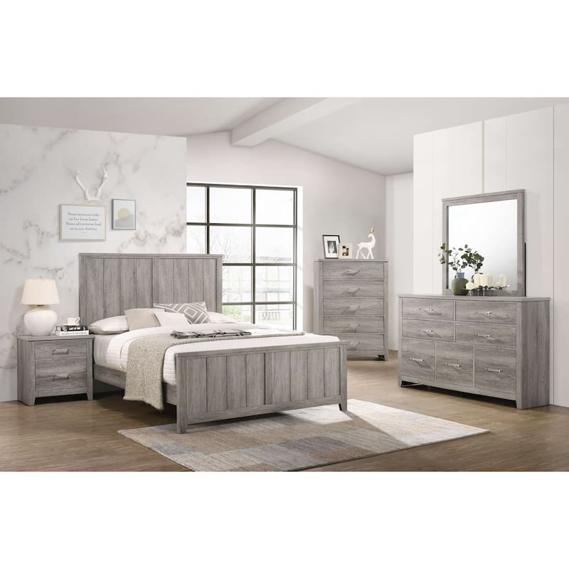 Contemporary Stylish Light Gray Chestwith 5 Spacious Drawers