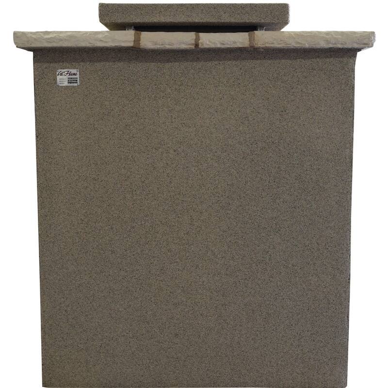 48 in. Tile and Stucco Propane Gas Outdoor Fireplace