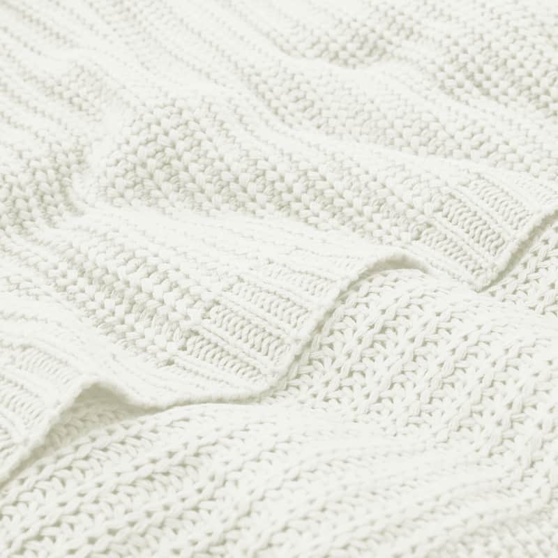 50"x60" Ultra Plush Chunky Knit Throw Blanket Textured Comfort Woven Blanket