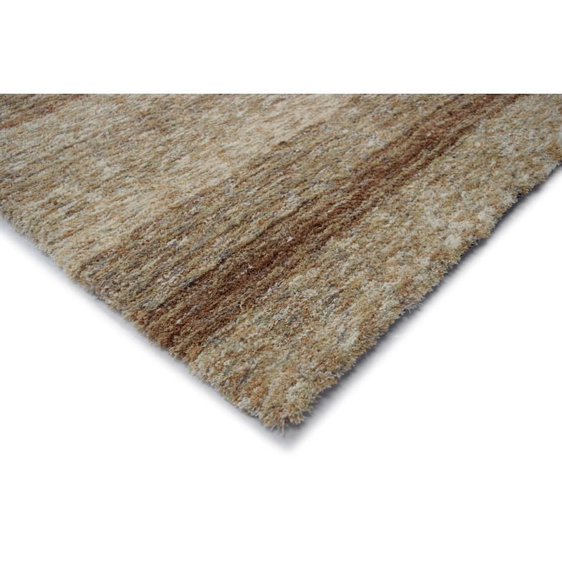 Addison Sanibel Striped Grey Shag Area Rug