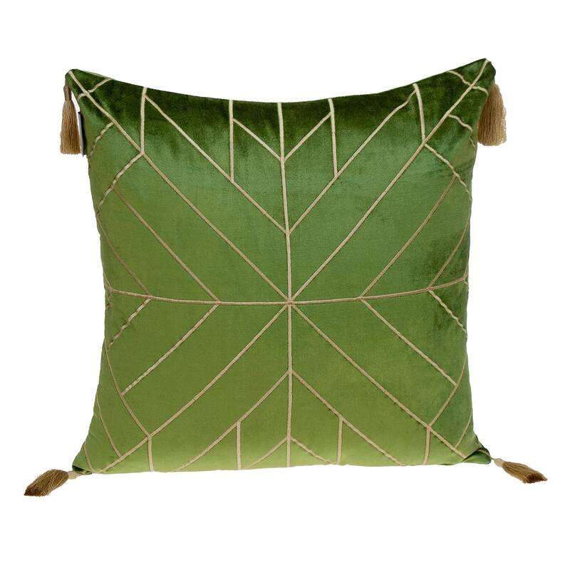 Parkland Collection Zella Transitional Olive Throw Pillow On Sale
