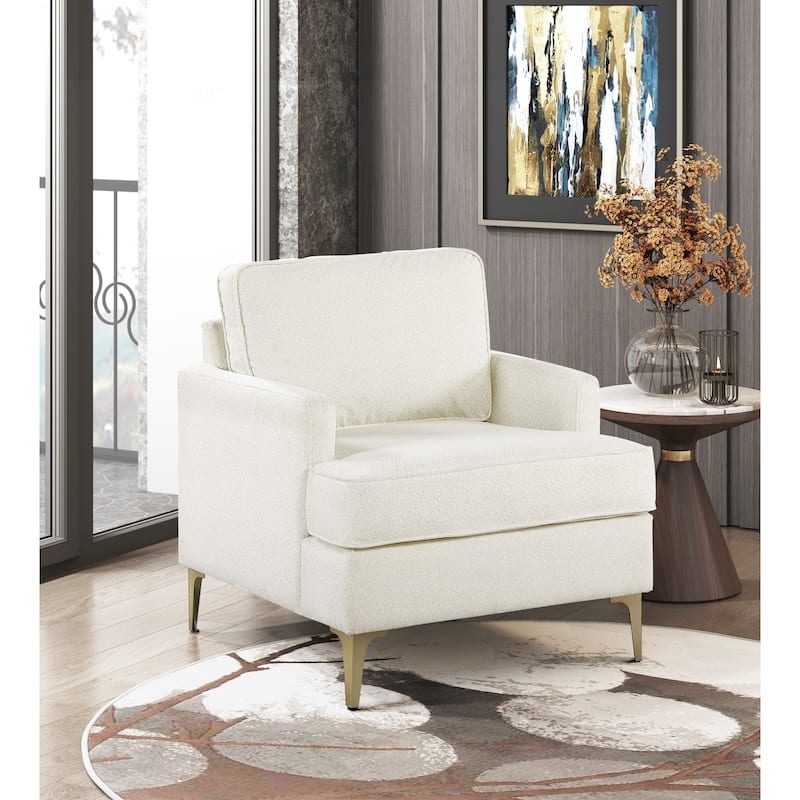 Comfortable and Stylish Accent Chair for Versatile Living Spaces - Beige