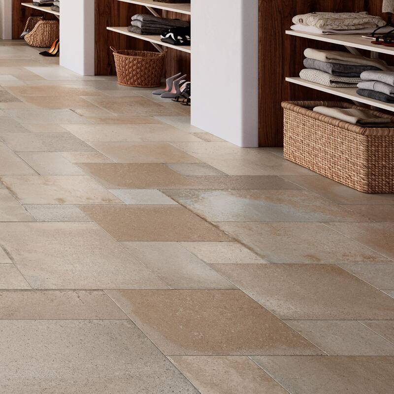 Merola Tile Adagio Bone Modular 25-5/8" x 51-1/8" Porcelain Floor and Wall Tile