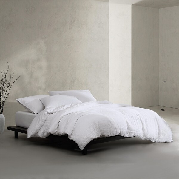Calvin Klein Washed Texture Solid Cotton Comforter Set Bed Bath Beyond 40837704