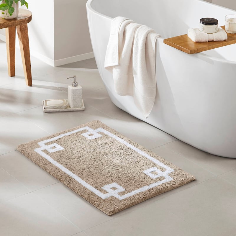 Madison Park Ethan Cotton Tufted Bath Rug - 20 x 30 - Taupe