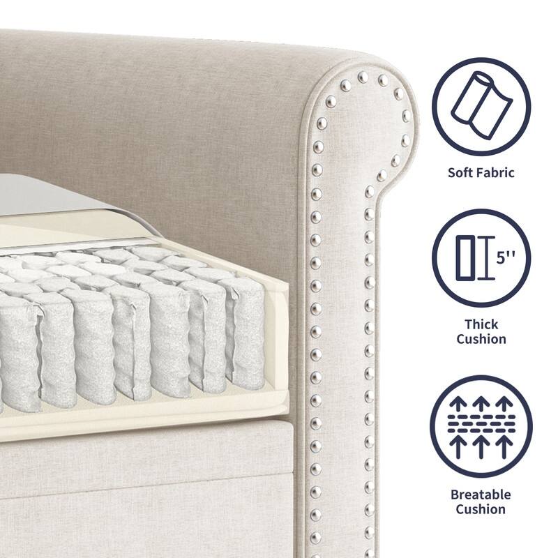 Mixoy Sectional Sleeper Sofa,Single Couch & Loveseat Couch &3 Seater Sofa, DIY Combination for Living Room