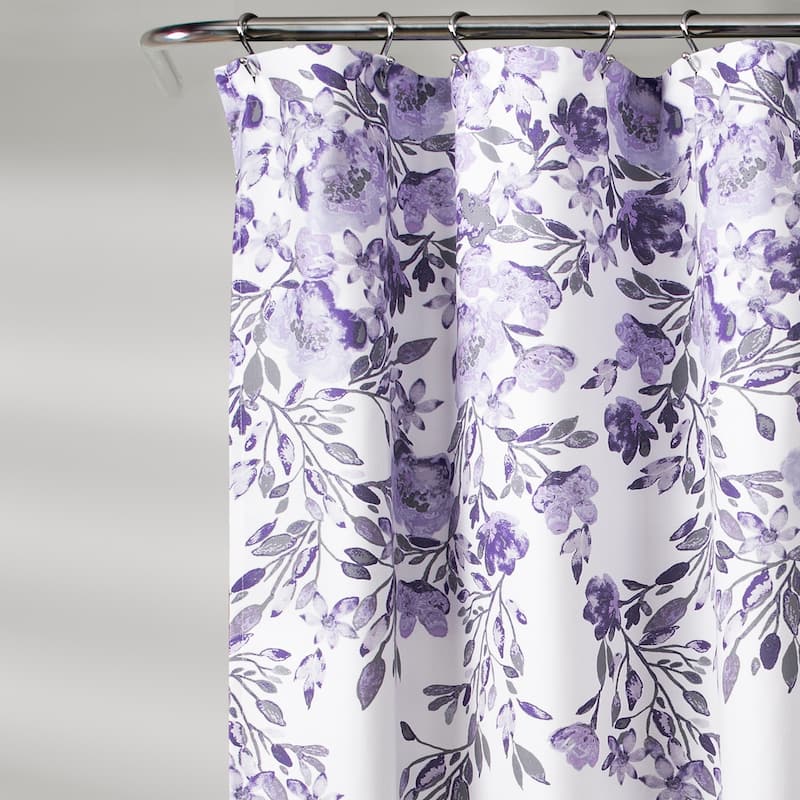 Porch & Den Elcaro Floral Pattern Shower Curtain