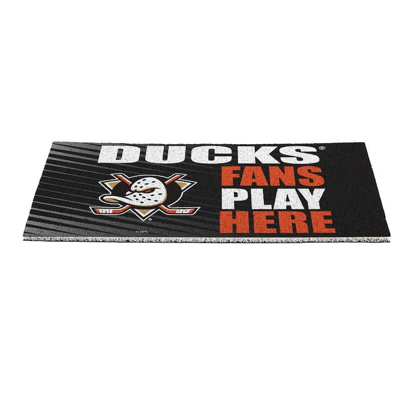 28 in. x 16 in. Anaheim Ducks "Fans Play Here" PVC Door Mat