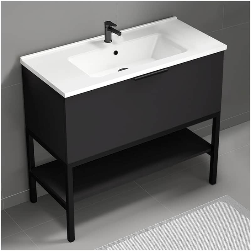 Nameeks Bodrum-3918 Bodrum 40" Free Standing Single Basin Vanity Set