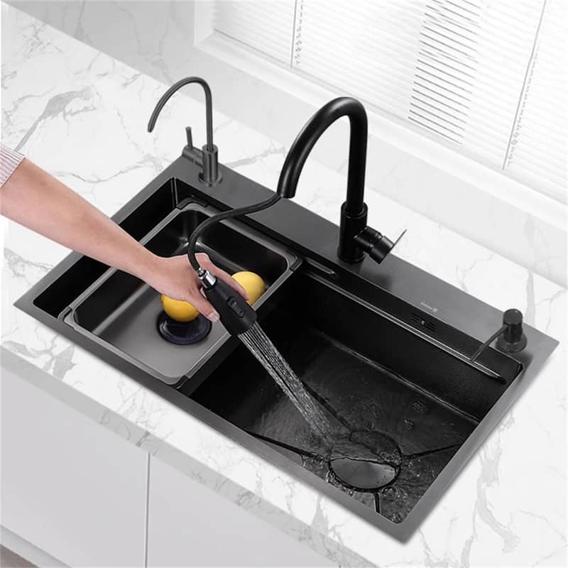 Single Sink With Basin In Basin And Chopping Board