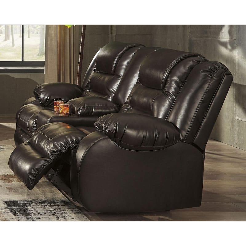 Vacherie Reclining Loveseat with Console Chocolate