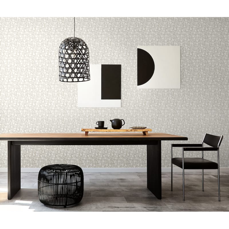 Aino Taupe Tiny Tulip Wallpaper