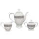 preview thumbnail 5 of 6, 57 Piece Black and White Dinnerware Set-New Bone China Service for 8 People