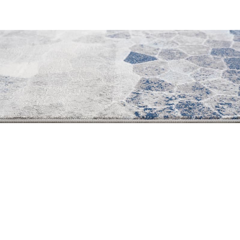 HomeRoots Cobblestone Contemporary Rectangle Area Rug - 36 in. x 27 in. x 0.4 in.