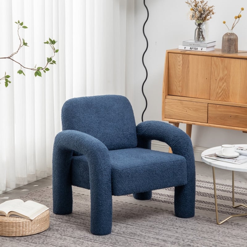 SEYNAR Modern Unique Design Upholstered Accent Chair for Living Room