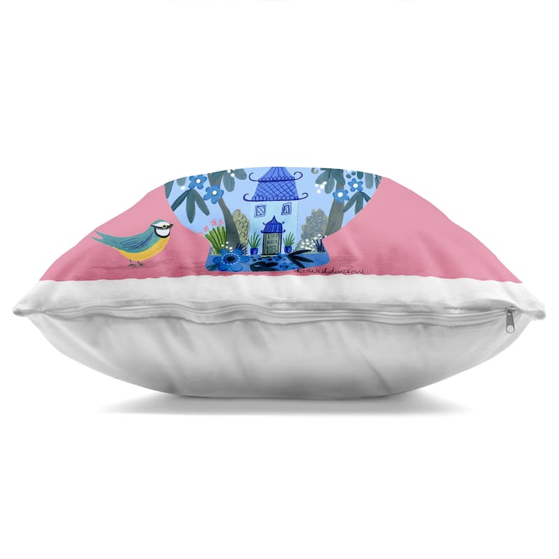 Stupell Ornate Vase with Daisies Decorative Printed Throw Pillow Design by Kay Widdowson