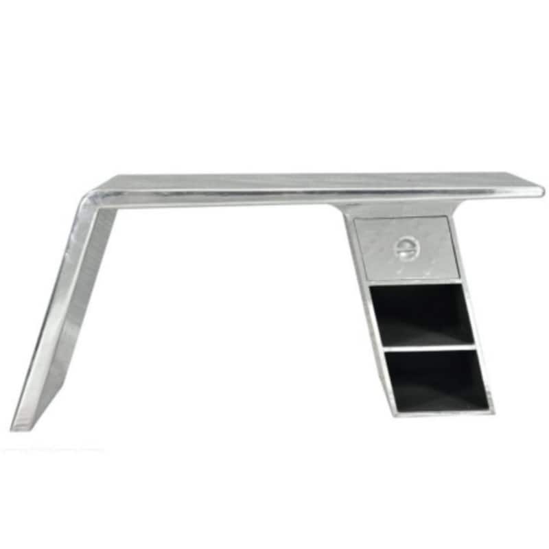 Metolic Aluminum Desk, Silver Roadie Desk