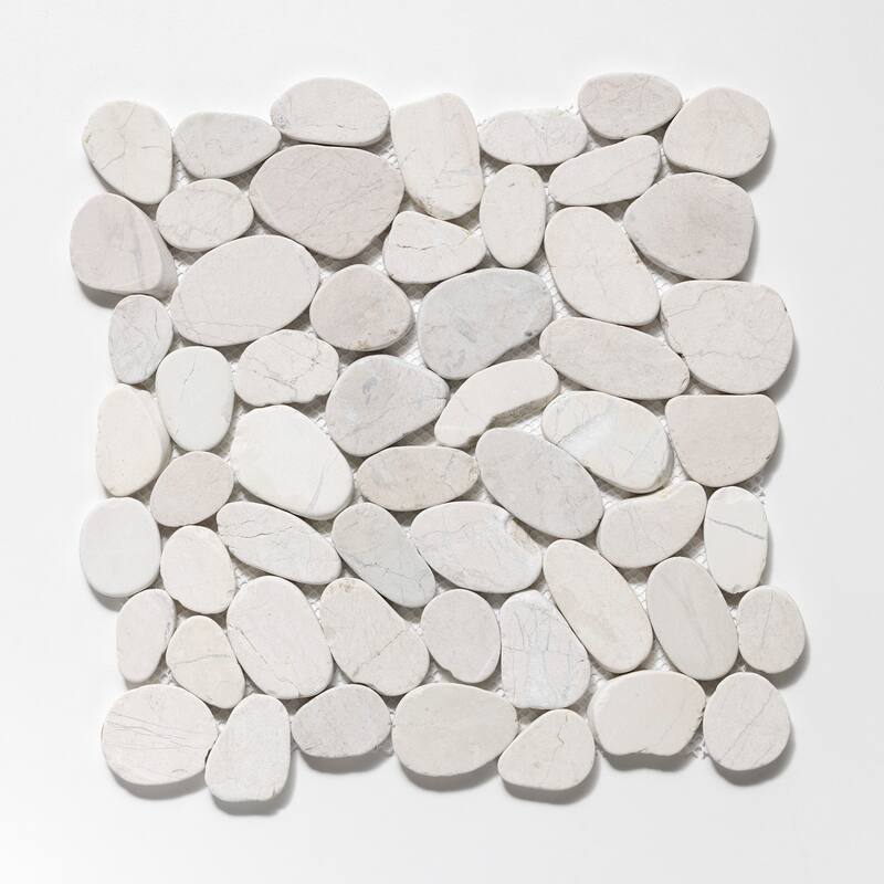 Sliced Pebble 11 in. x 11 in. Mesh-Mounted Mosaic Wall and Floor Tile