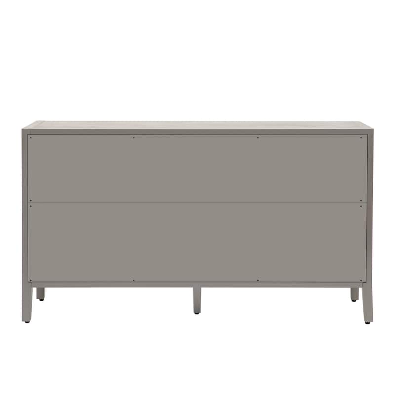 60" Modern 4-Door Sideboard with Solid Wood Legs