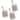 Creative Scents Milano Mother of Pearl Decorative Shower Curtain Hooks - Set of 12 - white