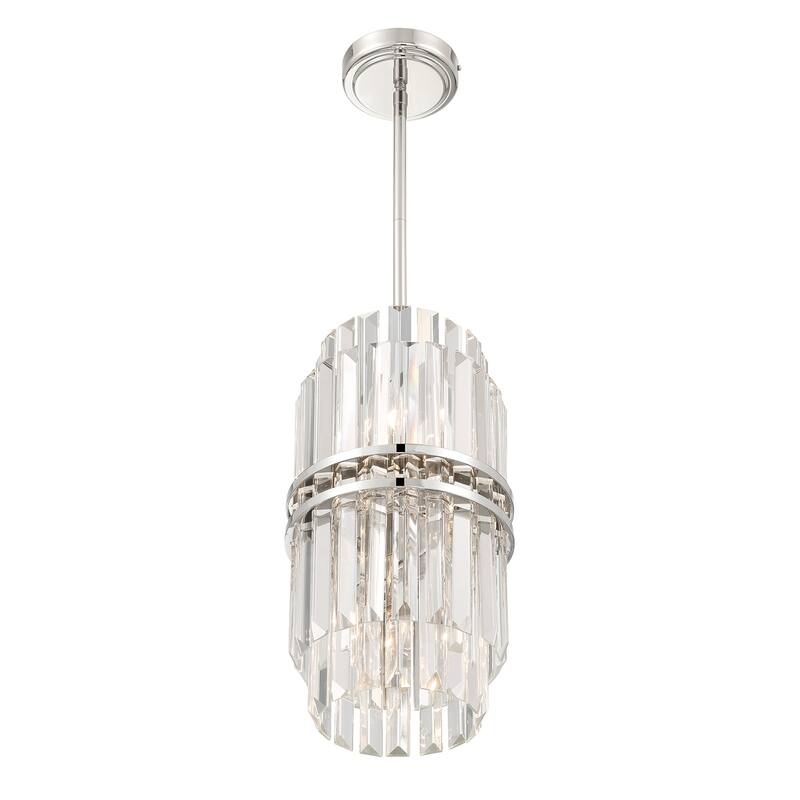Crystorama Lighting Group HAY-1401 Hayes 8" Wide Crystal Mini Pendant