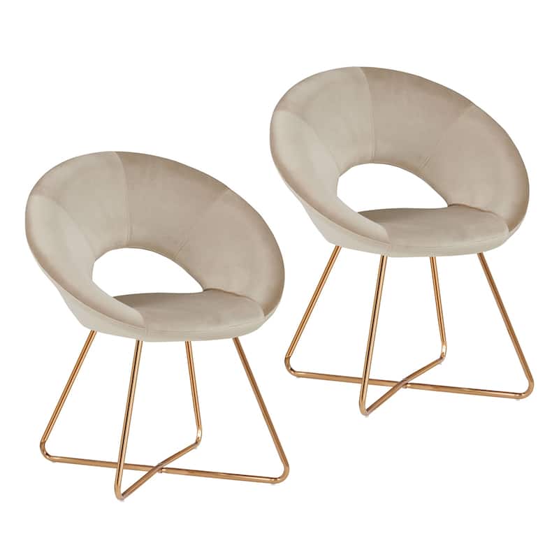 Modern Velvet Upholstered Accent Chair Vanity Leisure Chair