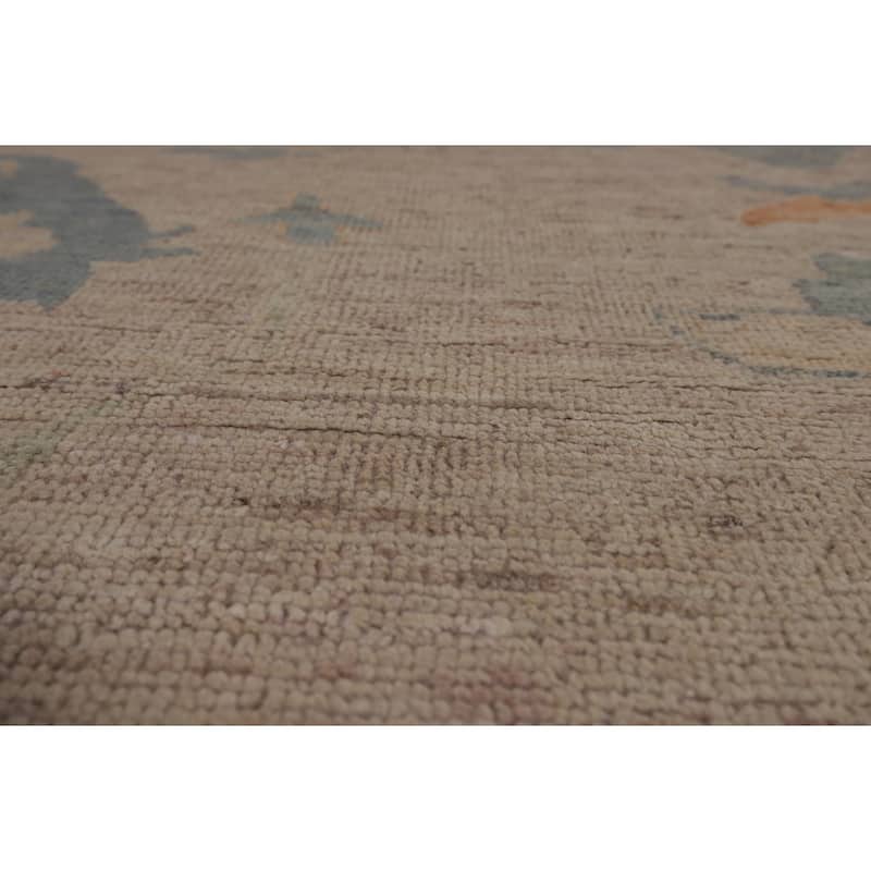 Oushak Turkish Rug Handmade Vegetable Dye Transitional Wool Carpet - 9'2"x 11'8"