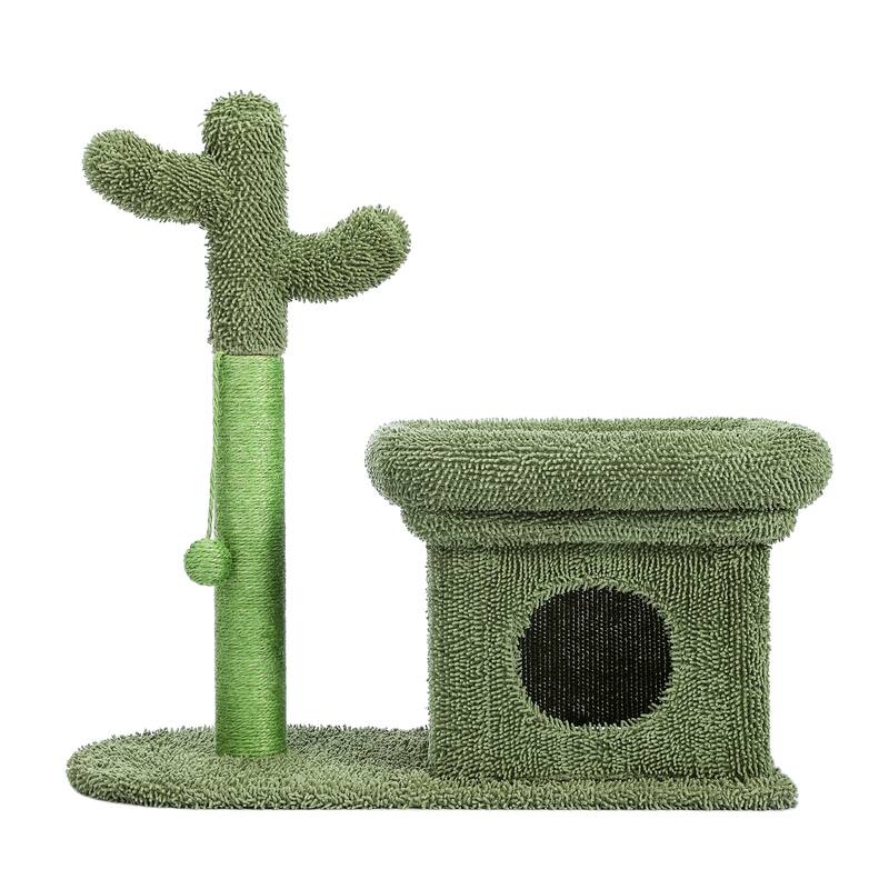 Cat Tree with Cactus Scratching Posts, Creative Scratching Posts, Stylish Cat Tree, with Ball and Cat House