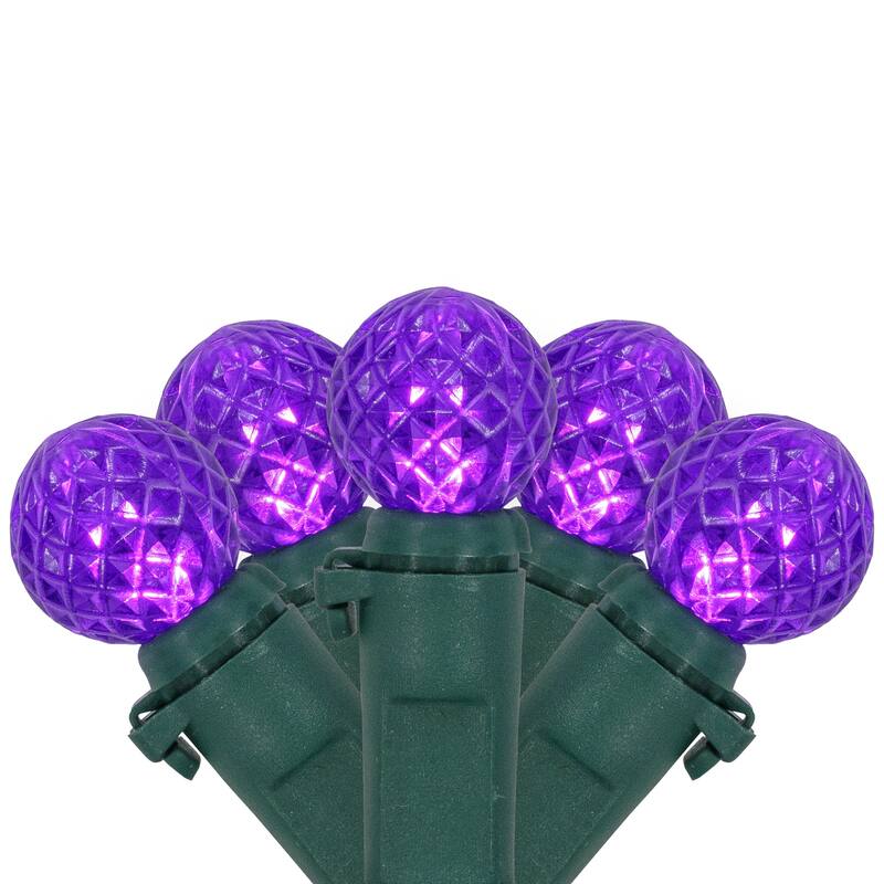 LED G12 Berry Mini Christmas Lights - Purple - 15.9' - Green Wire - 50ct