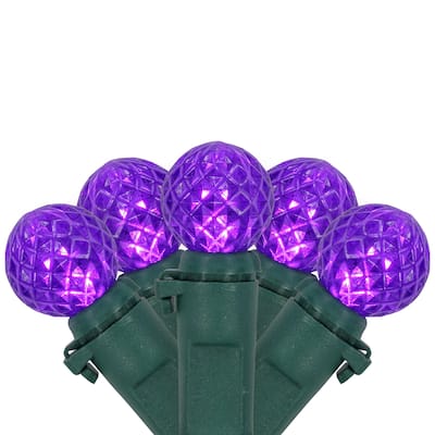 LED G12 Berry Mini Christmas Lights - Purple - 15.9' - Green Wire - 50ct