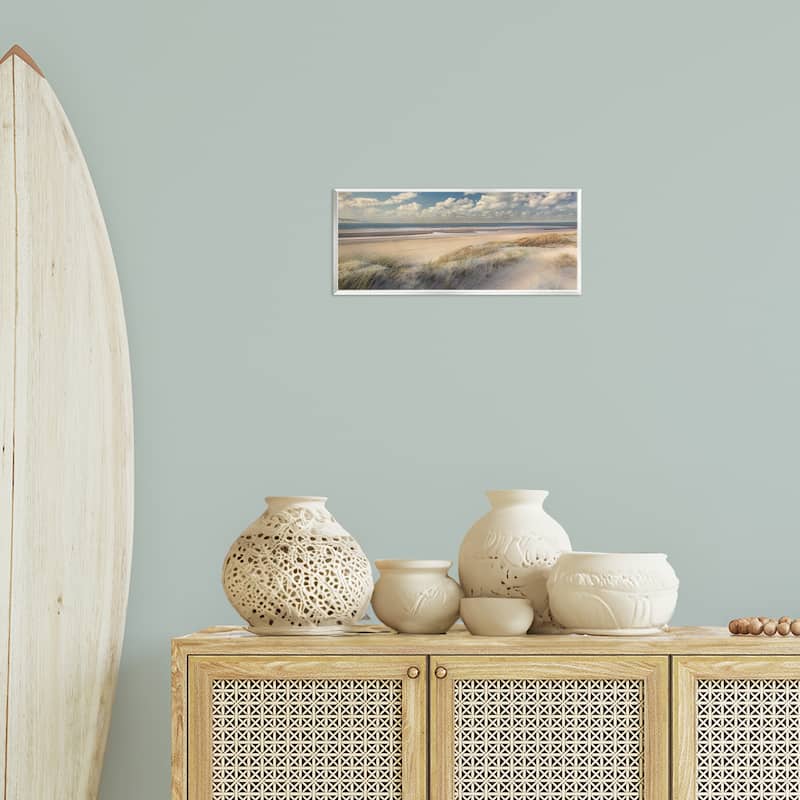 Stupell Rolling Clouds Beach Scenery Wall Plaque Art Design By Mike Calascibetta
