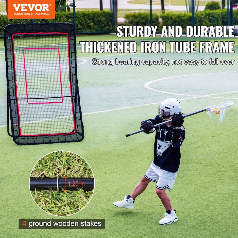 VEVOR Folding Lacrosse Rebounder for Backyard,Black Bed Bath & Beyond