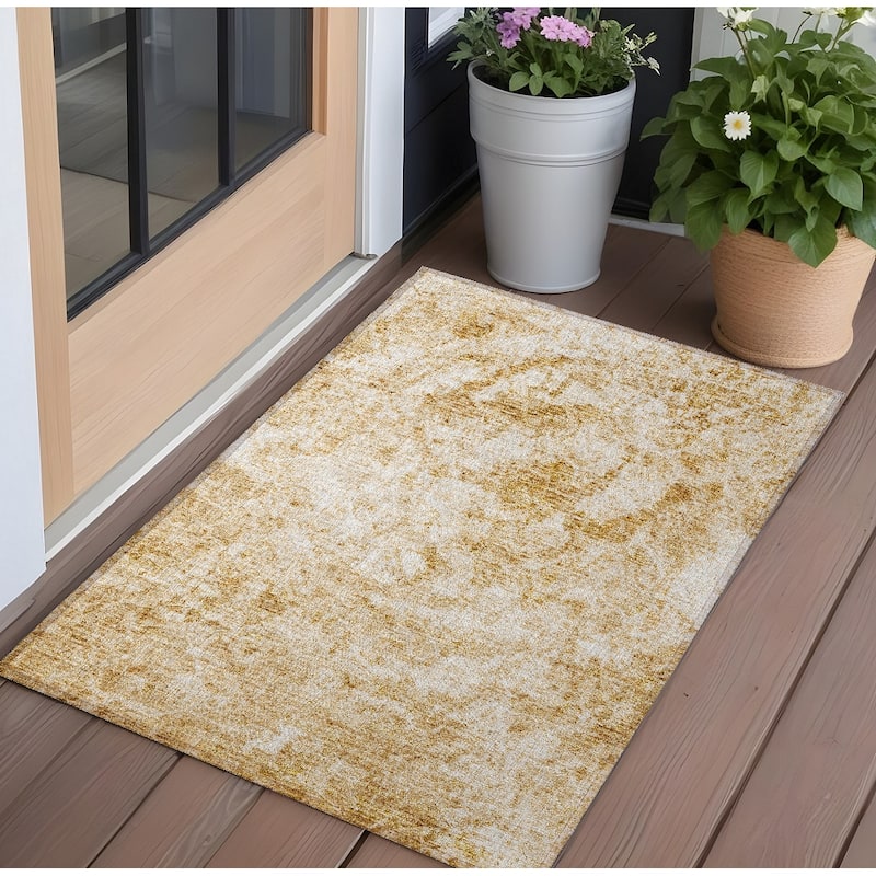 Cana Modern Art-Inspired Weather Resistant Classic Meets Modern Outdoor Rug - 3' x 5' - Multi