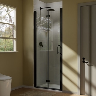 Fold Frameless Clear Glass Shower Panel Pivot Swing Shower Doors - On ...