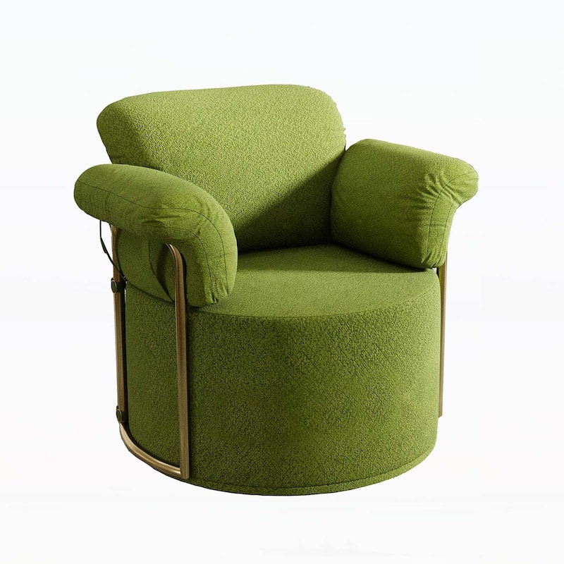 360 Degree Swivel Accent Chair,for Living Room,Bedroom,Office - Green