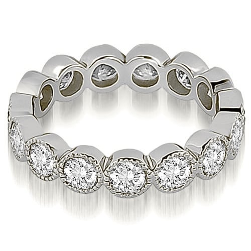2.10 cttw. 14K White Gold Round Diamond Eternity Ring,HI,SI1-2