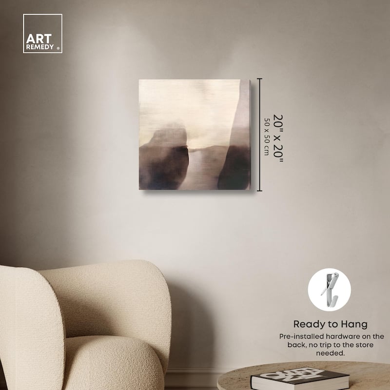 Pale Taupe II Canvas by Art Remedy, Gallery Wrapped