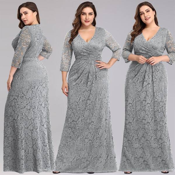 Wedding Guest Dresses For Women Plus Size Mermaid Short Sleeve Ever Pretty Us