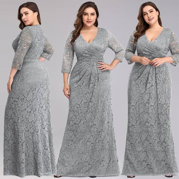 Shop Ever Pretty Womens Elegant Lace Half Sleeve Plus Size Evening