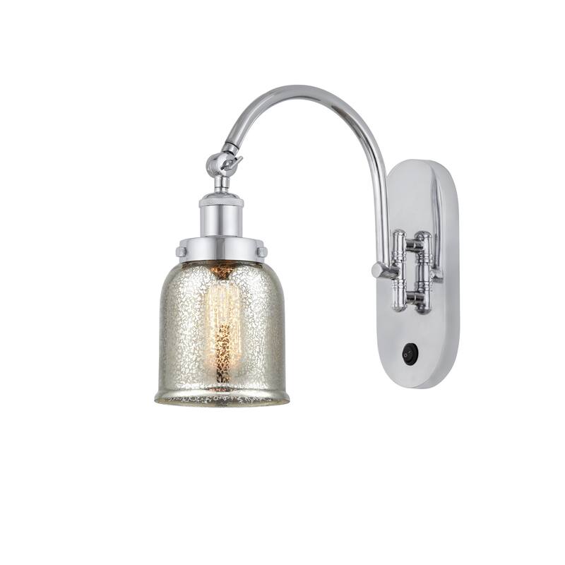 Innovations Lighting Franklin Restoration Bell - 1 Light 5" Sconce - Arm Swivels Side To Side - Silver Plated Mercury/Polished Chrome
