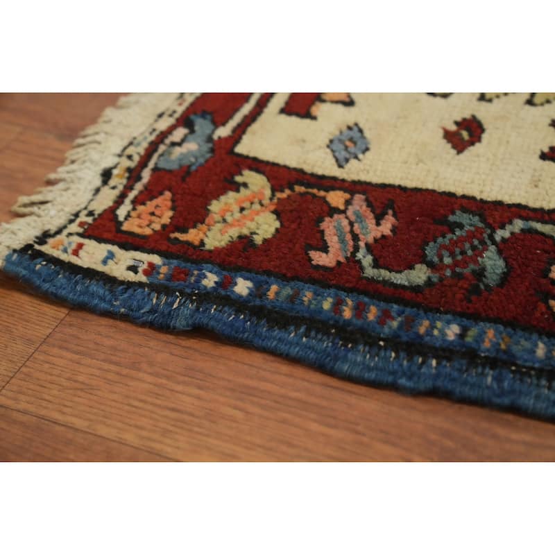 Hand Knotted Oriental 100% Wool Carpet Traditional Medallion Oranges & Rust Heriz (serapi) Area Rug - 14' 1'' X 11' 3''